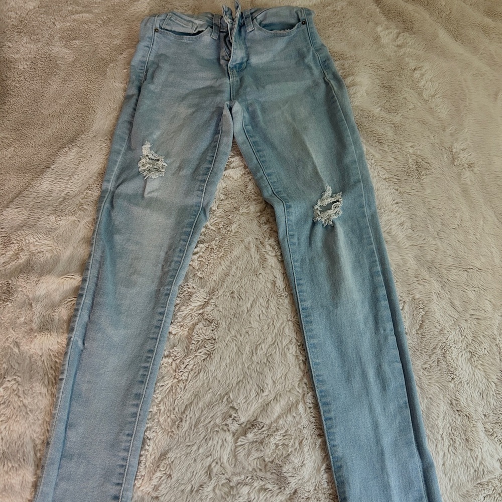 Women's Light Blue booty Jeans